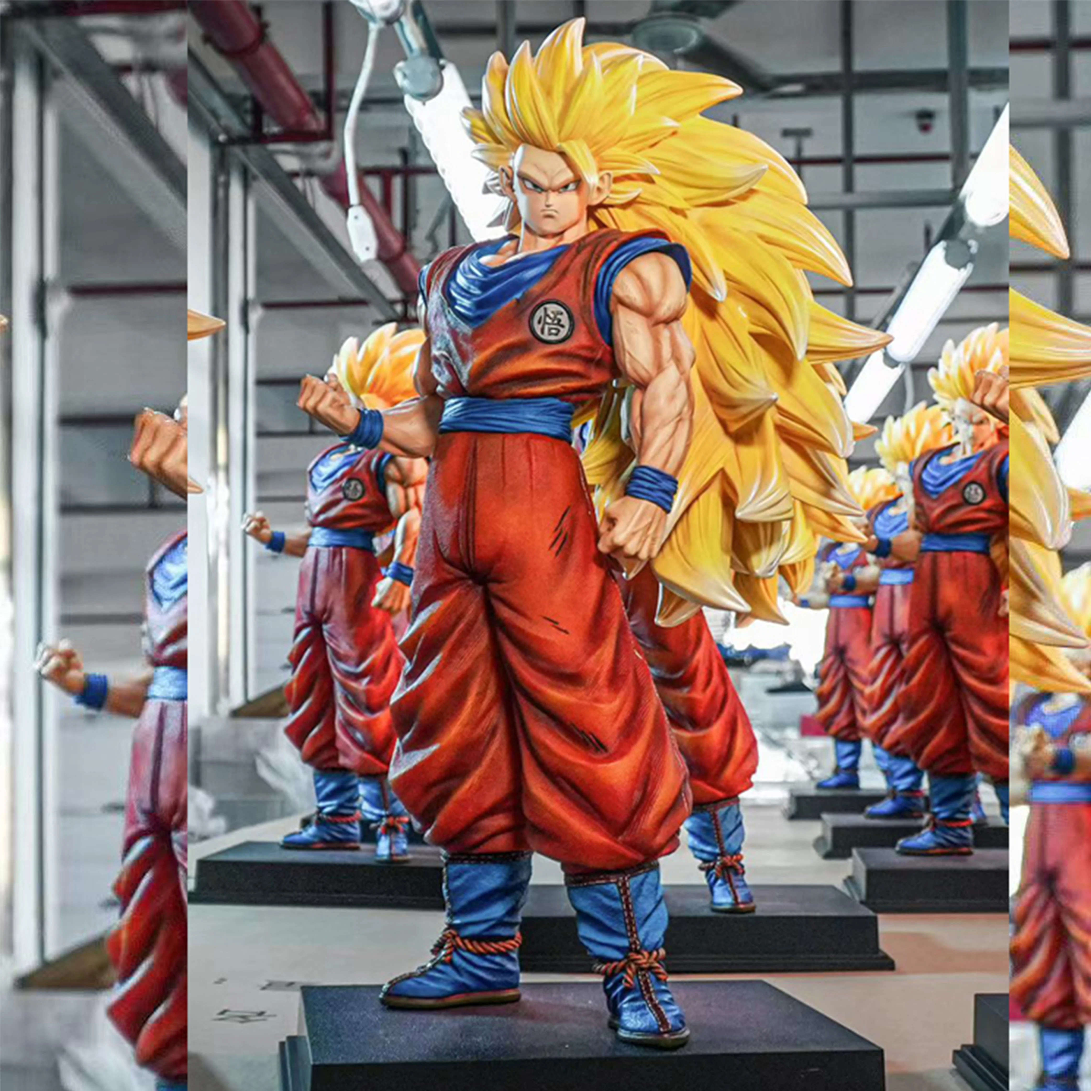 Figura de Dragon Ball de Anime de 54cm, figuras de Son Goku, figura de Super Saiyan Goku, estatua de Pvc, modelo de colección, juguetes para niños, regalos de navidad