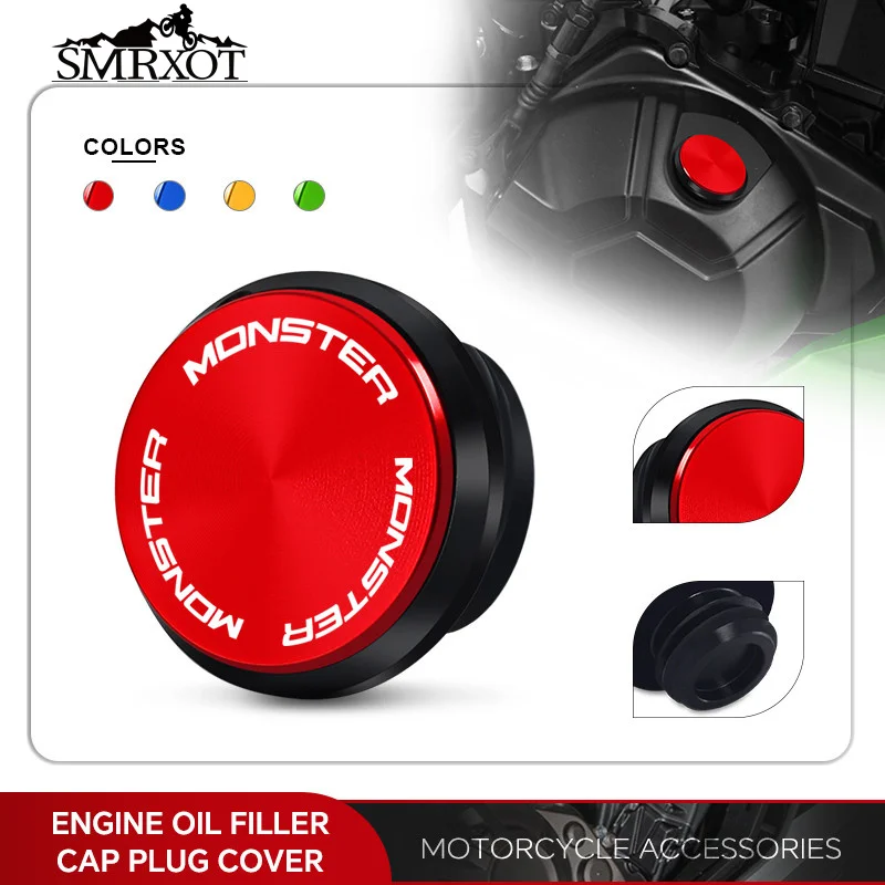 

Motorcycle Engine Oil Cap Bolt Screw Cover For monster821 696 796 797 monster1200 1200S 1100 1100EVO Engine Oil Cap Protection