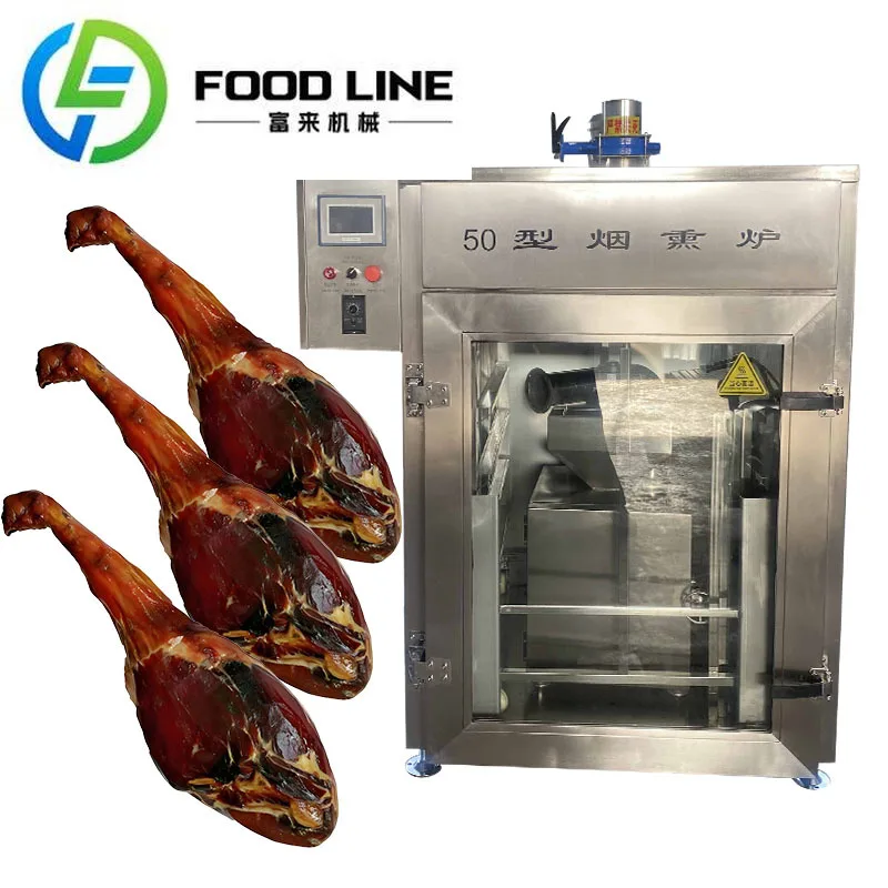 FL Customized Automatic Stainless Steel Meat Smoker Gun Small Wood Fired Smoke House Oven New Sausage Meat Processing Machinery