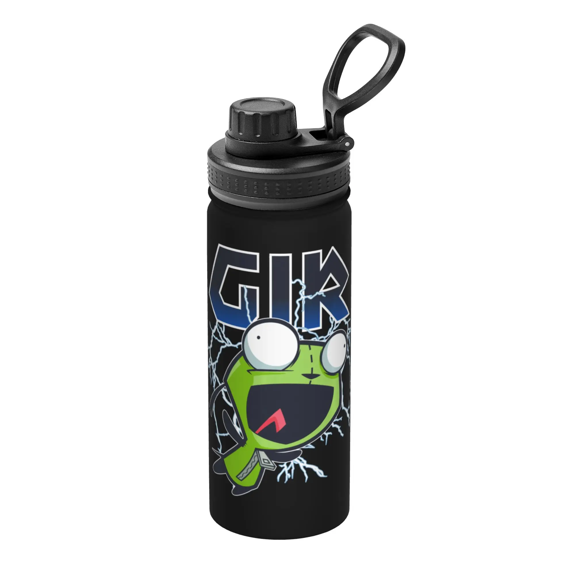 Cartoon Invaders Zim Gir 18OZ Sports Insulated Kettle  Coffee Cups Stainless Steel Office Home Mugs Water Bottle