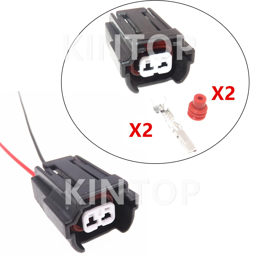 

1 Set 2 Pins Automobile Fuel Injector Wiring Terminal Socket Starter For VW Nissan 6195-0043 Car Replacement Connector Parts