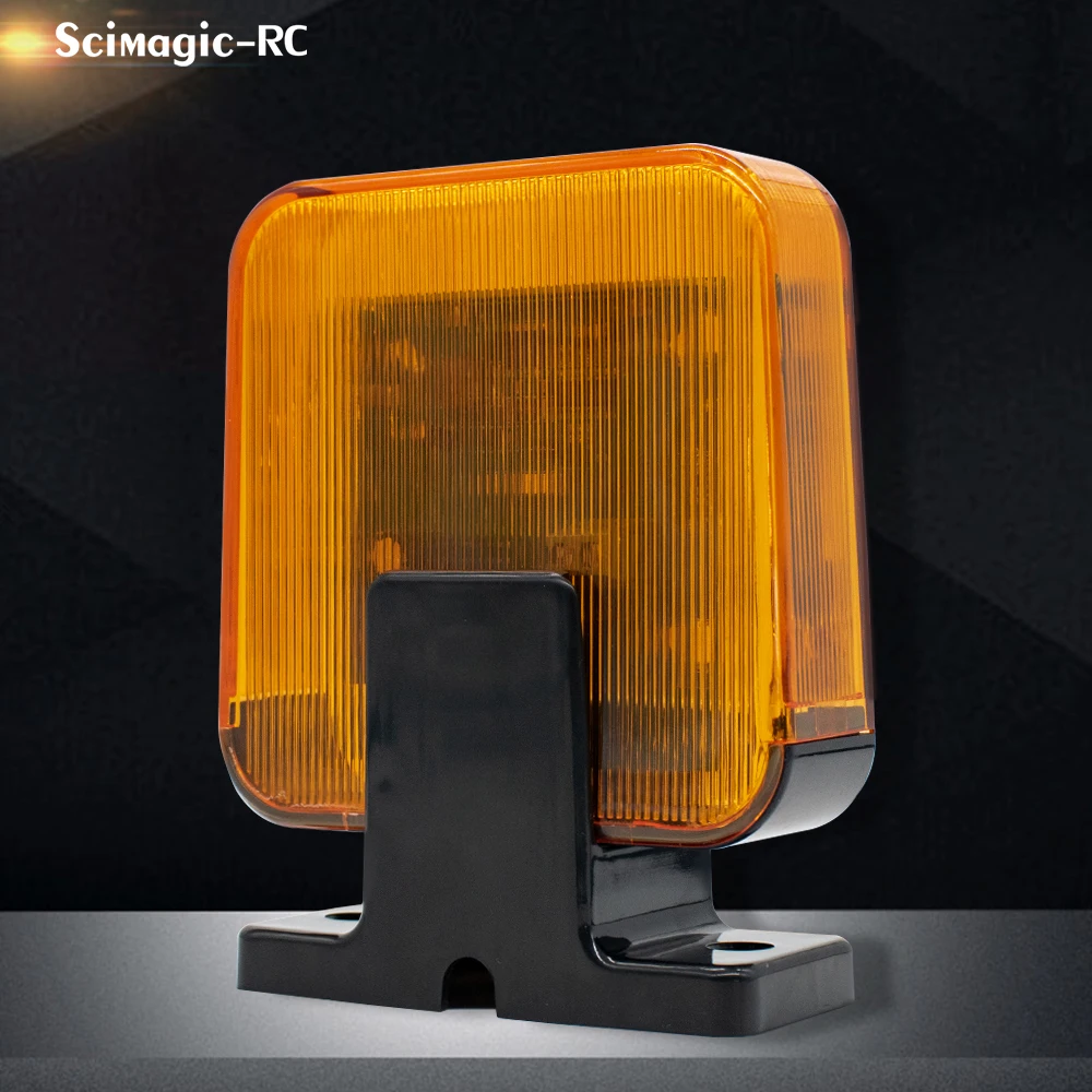 

Orange AC/DC 12V-265V Security Protection Flashing Light Flashing For Garage Gate Door Light Alarm