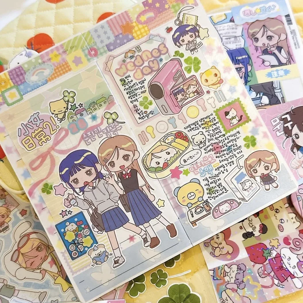 Autocollants japonais de dessin animé Rick Guka pour filles, mignons, créatifs, bricolage, compte à la main