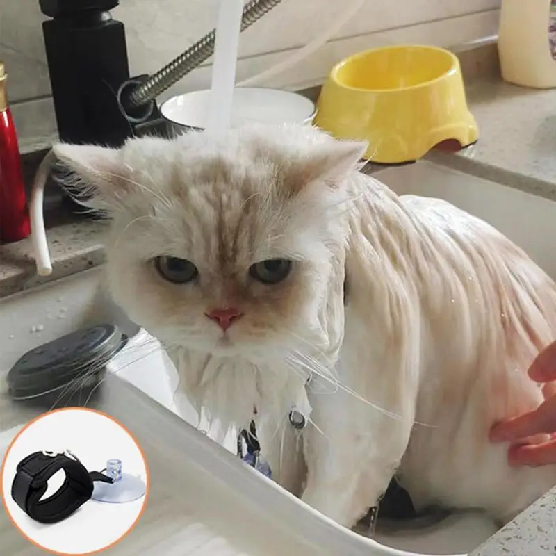 Suction Cup Hooks For Pet Tether Straps Leash Attaching Dog Bathing Restraint