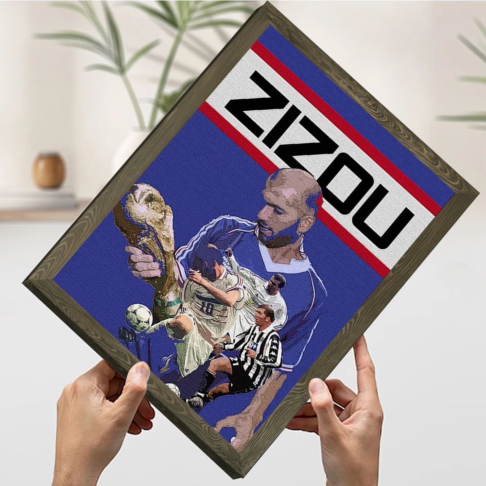 Zizou كرة القدم المشارك تخصيص مطبوعة حائط لوح رسم الفن هدية لغرفة الألعاب الديكور اكسسوارات المنزل الداخلية