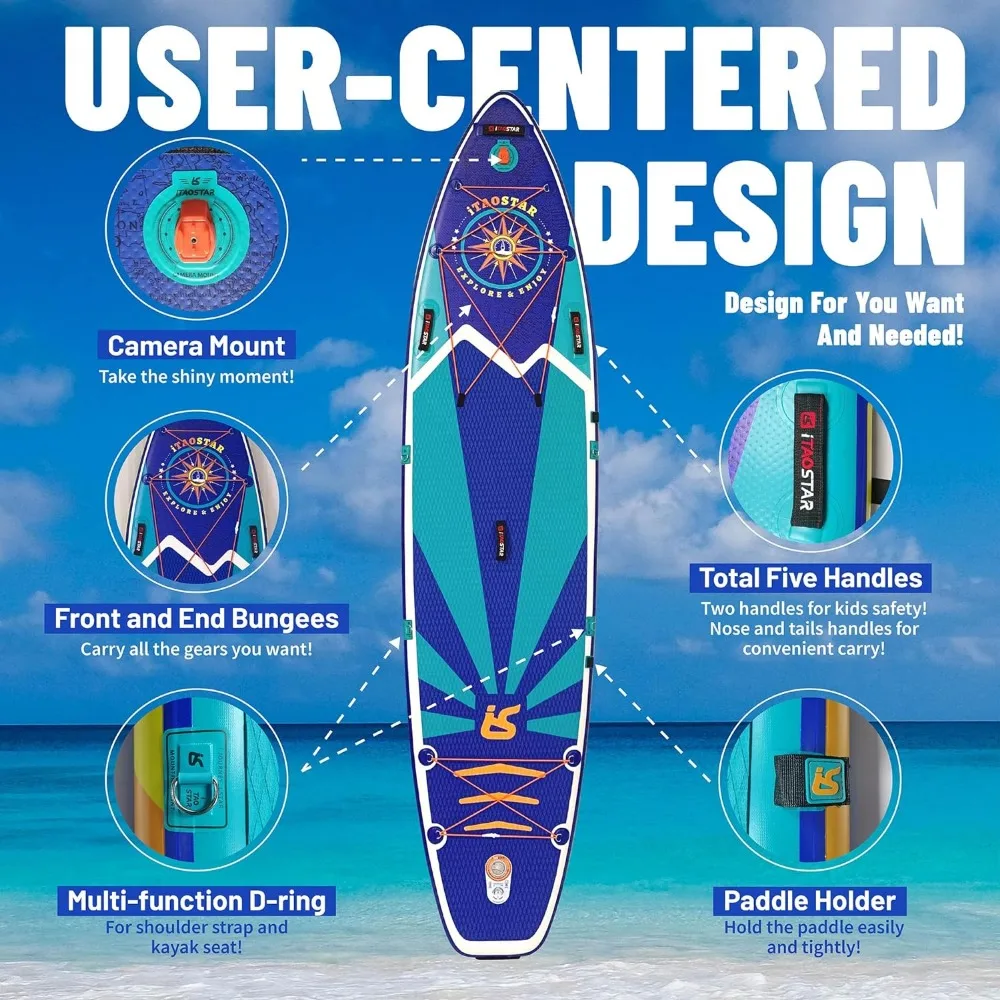 Journey 34" Extra Wide Paddle Board for Better Balance 3