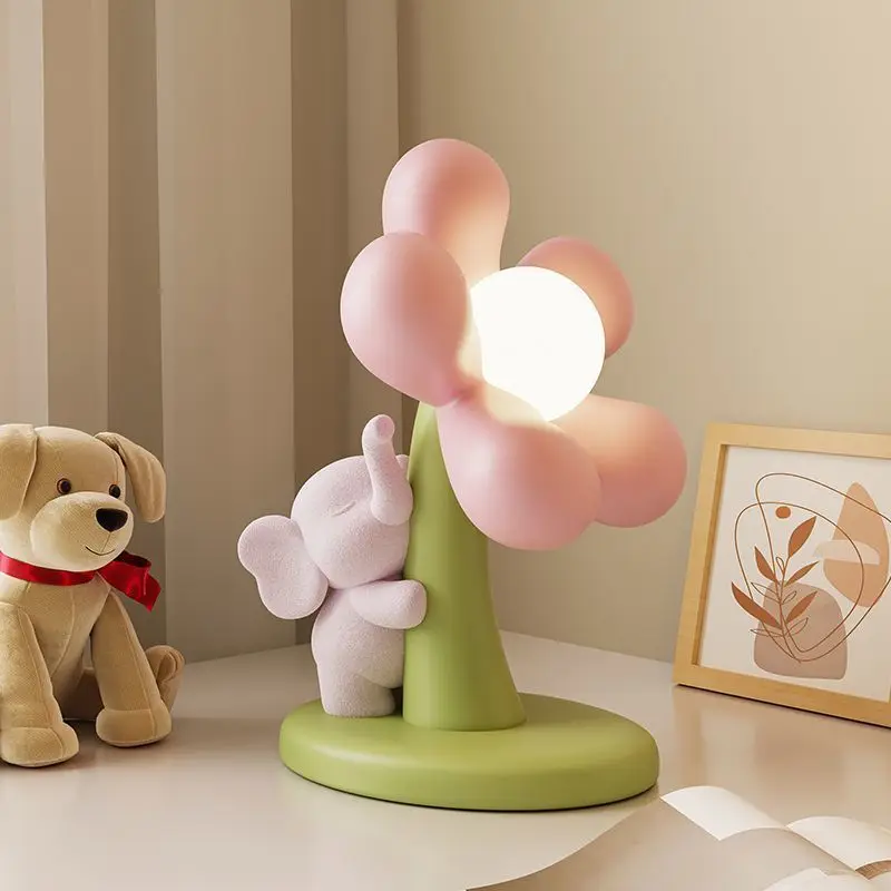 

Cute Elephant Night Light Girl Bedside Table Bedroom Desk Decoration