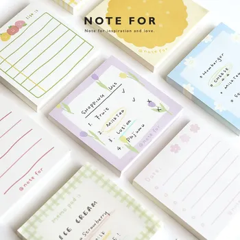 100 adet/paket eğlenceli desen tasarımları pedleri çeşitli bloknotlar sevimli kağıt not pedleri küçük çizik Memo Pad komik hediyeler ofis malzemeleri