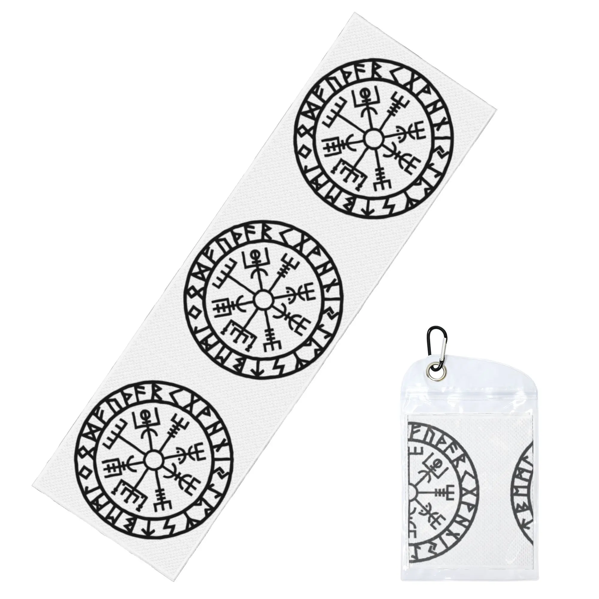 Vegvisir Futhark Runes Navigator Viking Cold Exercise Towel   Super Soft Breathable Instant Cooling Towel Yor Gym Towels