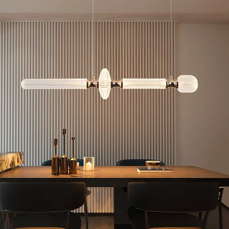 Modern Luxury LED Pendant Lights Creative Personality Acrylic Chandelier Counter Exhibition Hall Dining Table Art Hanging Lamps - view 4