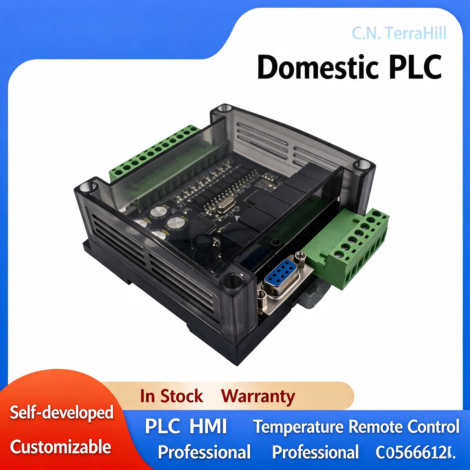 PLC Control Board FX1N-14MR Panel PLC Controller CPU Online Download Power-Off Data Retention for Industrial Automation