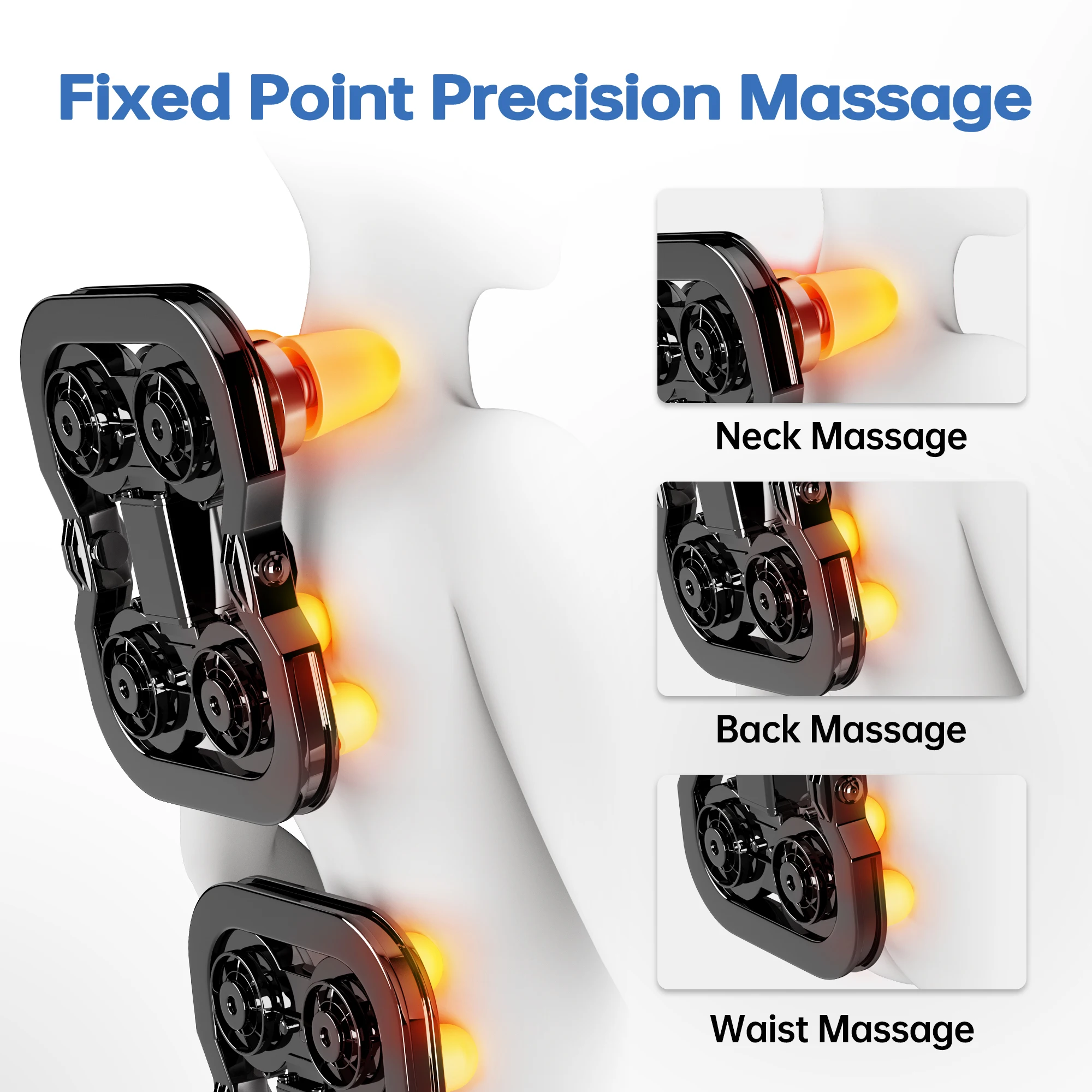 HOMEMASSA Massagesessel Ganzkörper mit Wärme, Massagesessel mit Fußmassage, Bluetooth, Ganzkörper-Shiatsu-Massagegerät ohne Schwerkraft