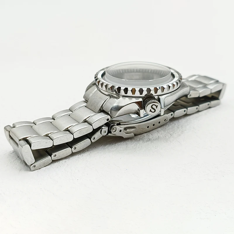 Mod 42mm SKX007 SRPD Watch Case Dome Double Sapphire Glass Fits NH35 NH36 4R 7S Movement Transparent Back Cover Watch Case Parts