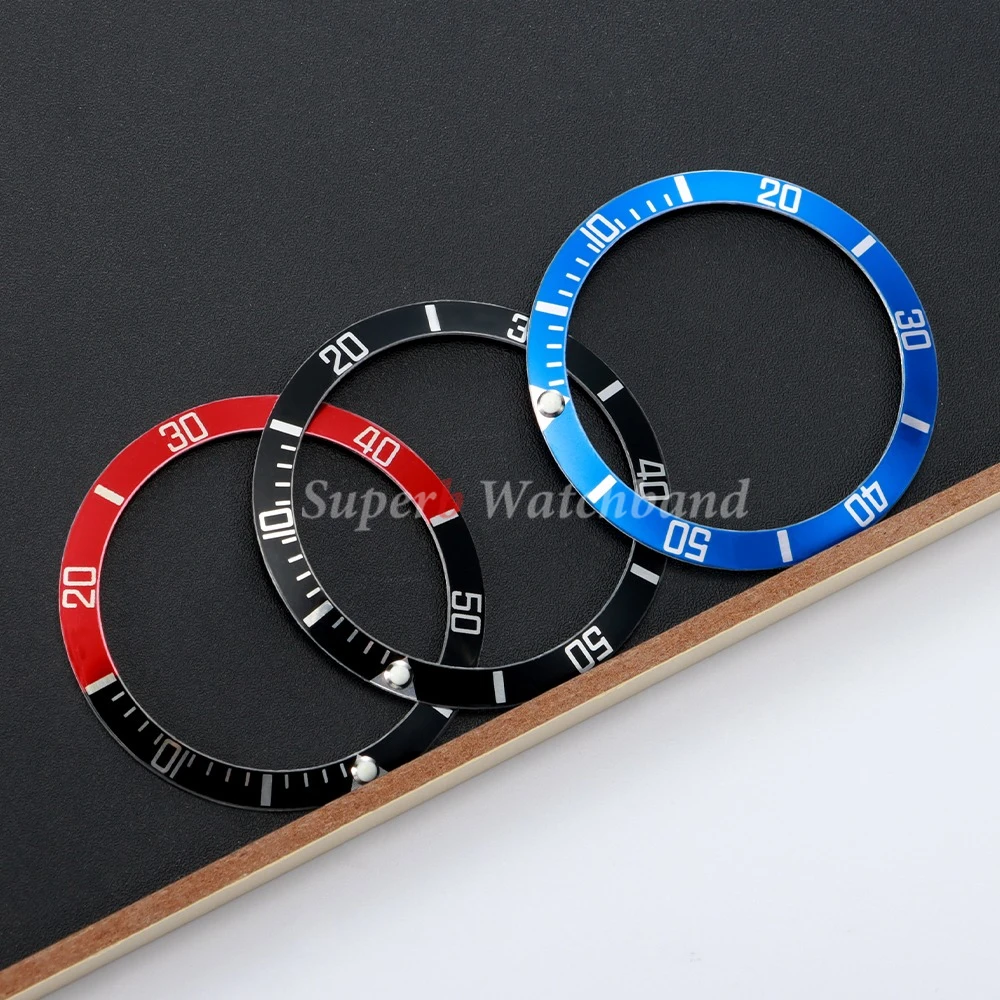 37 مللي متر سبائك السيراميك ساعة الحافة إدراج حلقة ل رولكس الغواصة المياه شبح GMT الغوص ساعة حافظة الرجال ساعة جزء الملحقات