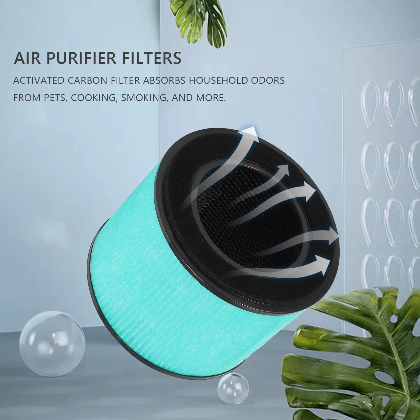 Replacement HEPA Filter for PARTU BS-08,3-In-1 Filter System Include Pre-Filter,Real HEPA Filter,Activated Carbon Filter