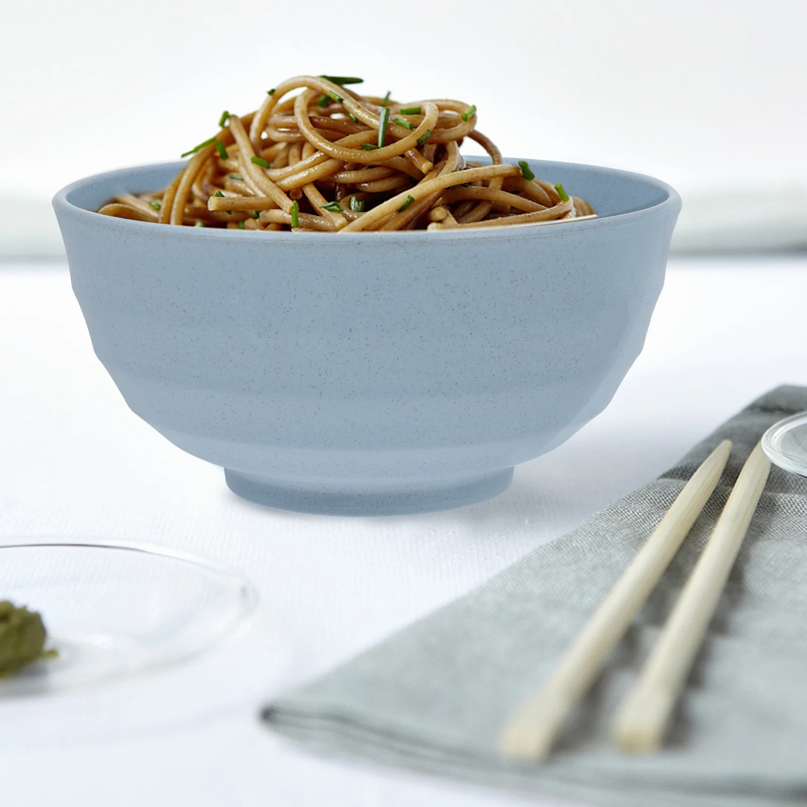 

4 шт. миски для лапши, штабелируемые миски для салата, рисовой лапши, супа, нескользящие, безопасные для еды, кухонные держатели для еды, принадлежности