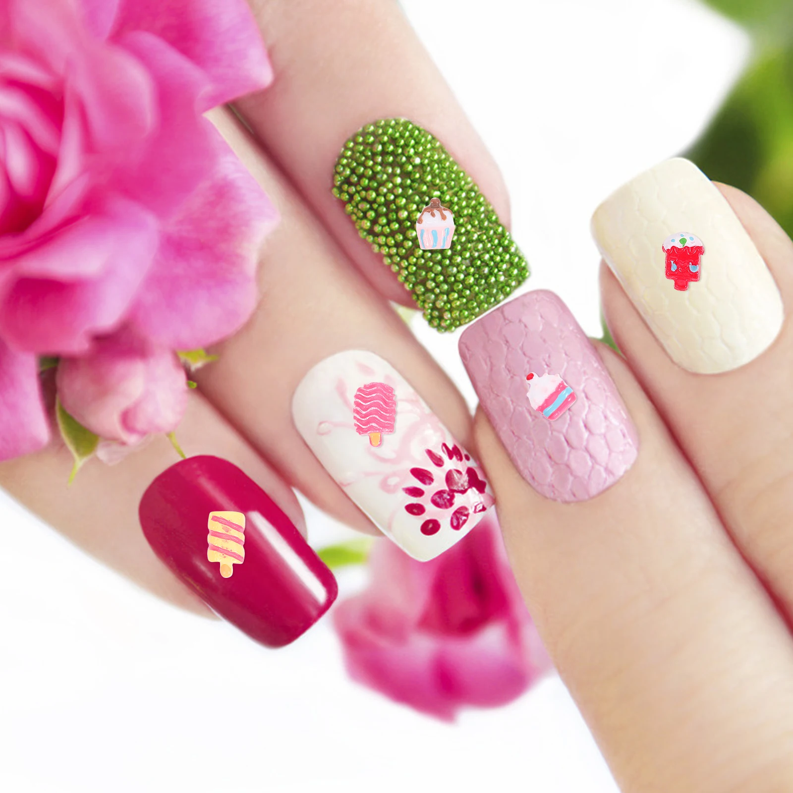 

Candy Nail Art Decorations DIY Manicure Decors Premium Material Lightweight Creative Design for Women Ladies Nail Art Decor