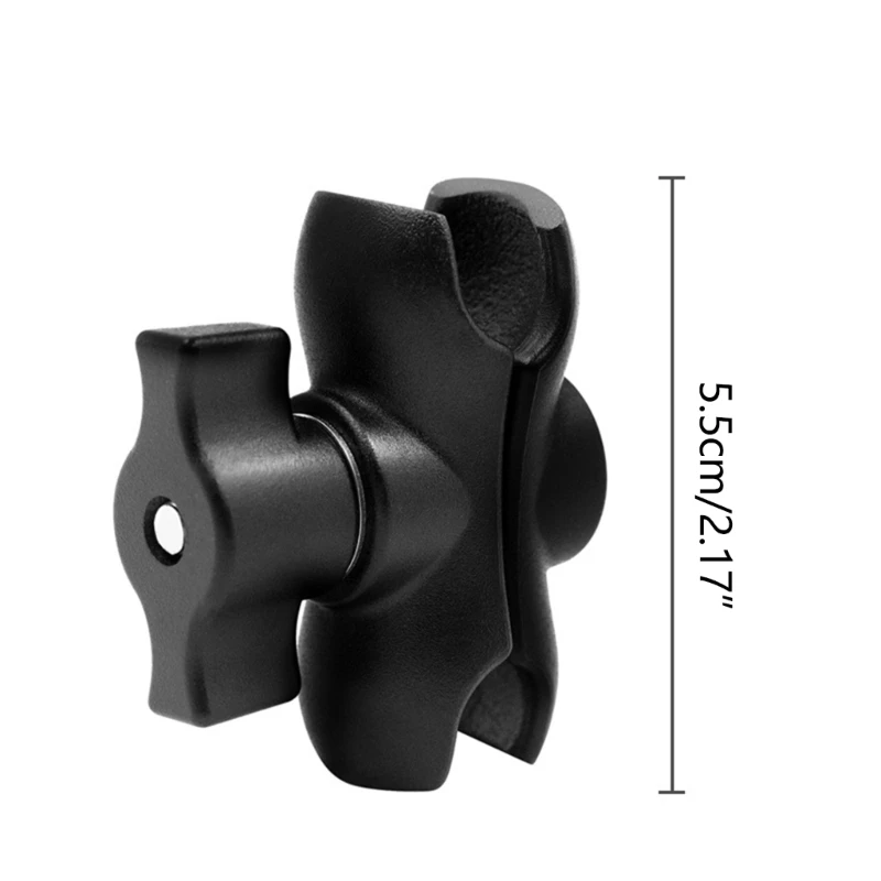 25mm Ballhead Double for Head Clamp Kit Motorcycle Double C for Head Clip Action Camera Bracket L41E