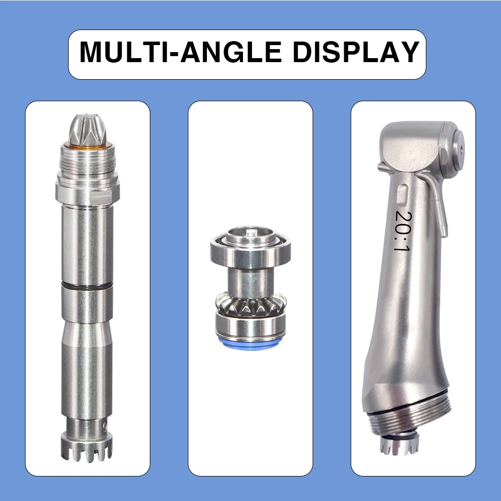 XND Dental 20:1 Reduction Speed Implant Surgery Contra Angle Handpiece E-type Connect Air Low Speed Handpiece fit to Micromotor