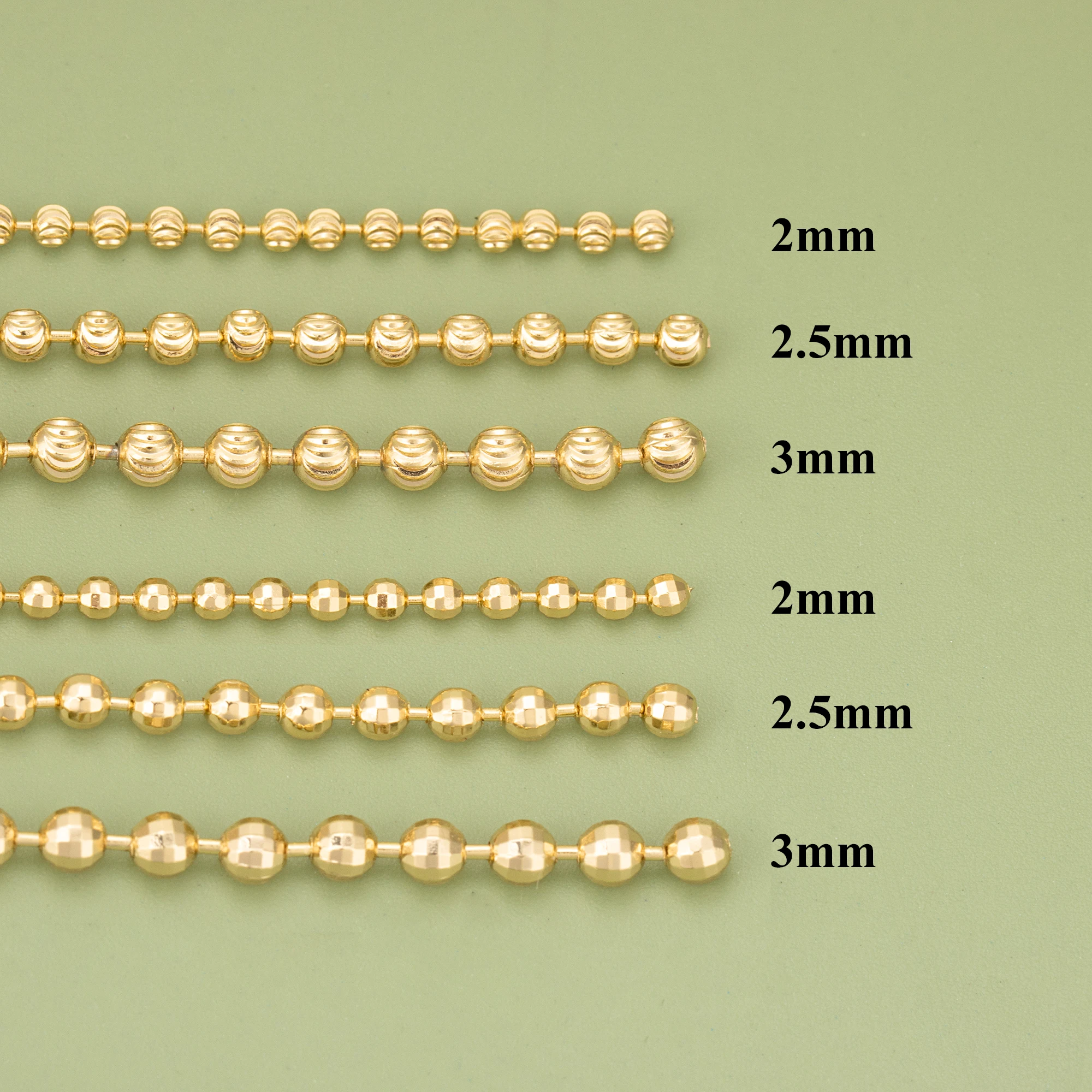 YEGUI C398,beads chain,18k gold rhodium plated,copper,nickel free,diy bracelet necklace,hand made,jewelry making,1m/lot