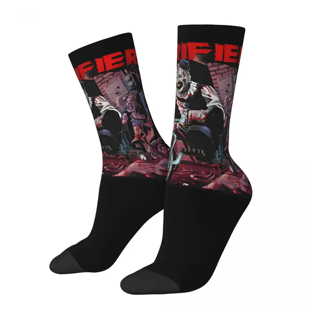 Casual Men Women Socks The Clown Drawing Art Product Comfortable Terrifier Movie Fan Halloween Breathable Socks