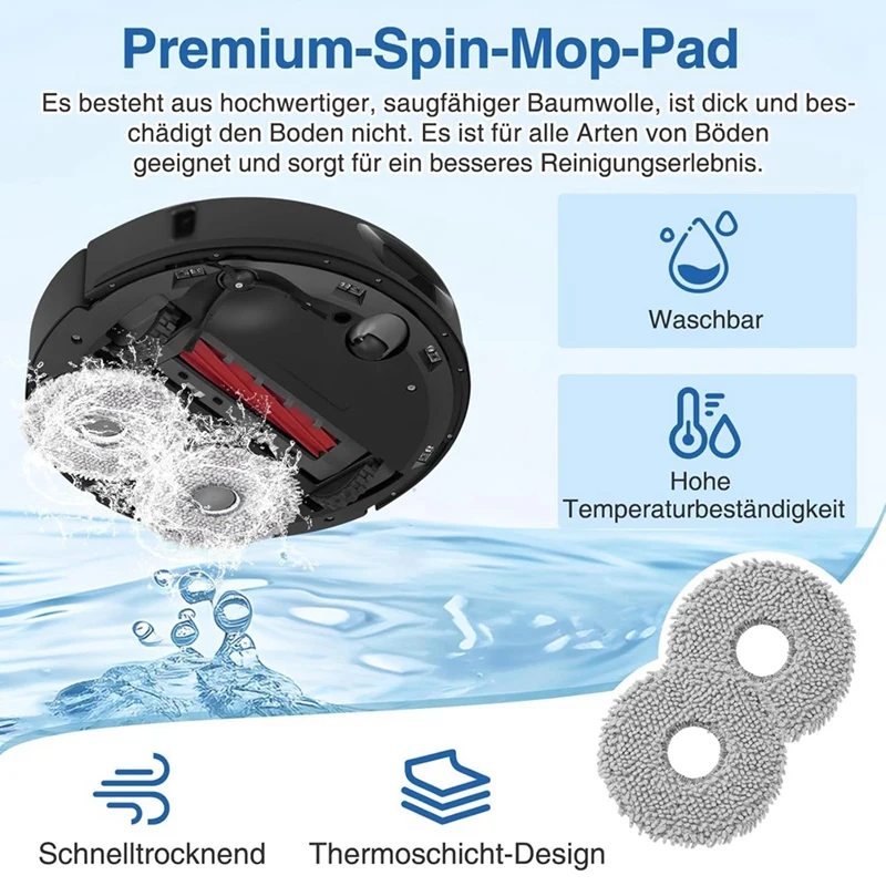 A86I-For Roborock Qrevo S/Qrevo Pro/Qrevo Max V فرشاة جانبية رئيسية فلتر Hepa ممسحة قماش أكياس الغبار استبدال أجزاء