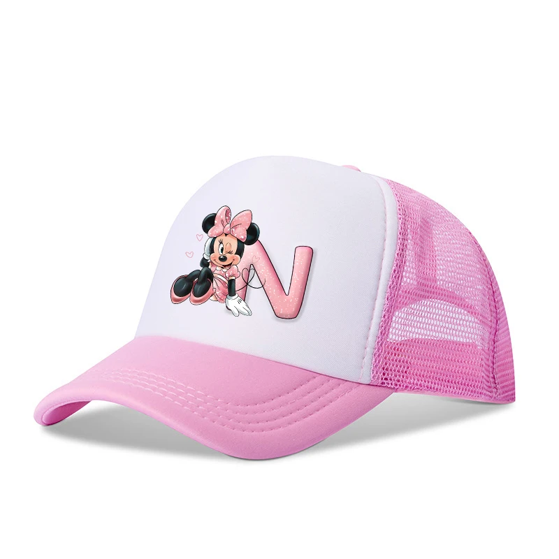 TureMouse-Casquette de Baseball pour femmes et enfants, chapeau de dessin animé Minnie Mouse, chapeau respirant pour garçon et fille, chapeau NetCap