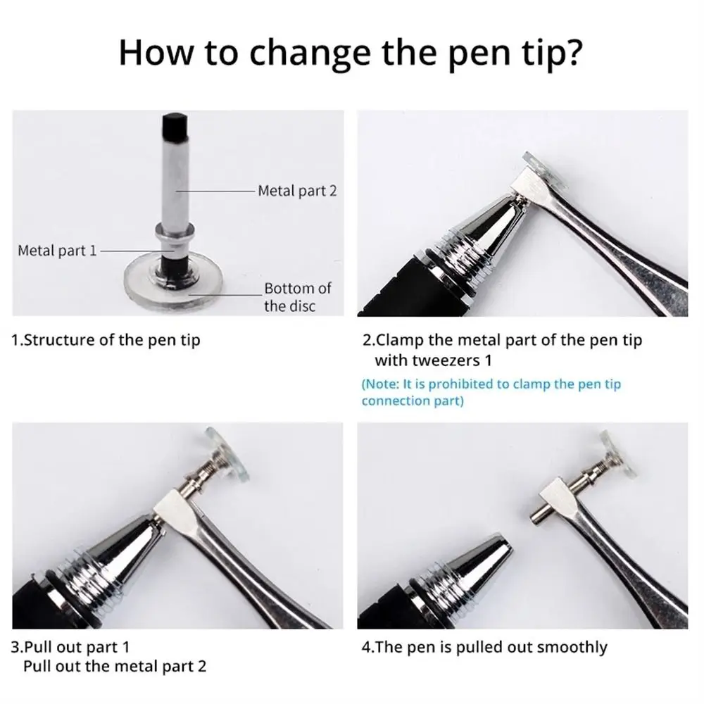 Laptop Tablet Stylus Head Cloth Head Capacitive Pen Stylus Disc Tip Screen Pen Head Stylus Pen Tips Stylus Nibs Tablet Pen Tips