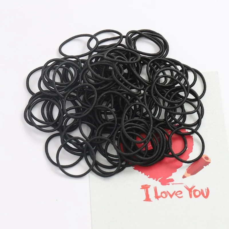 100pcs Bright Silk High Elastic Bag Candy Color Leather Band Hairband Fresh Simple Seamless Viscose Wholesale Be Not Easy Break