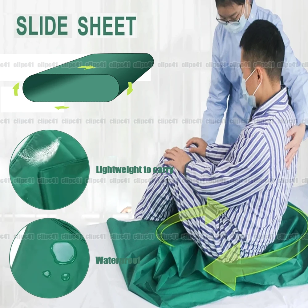 1x Reusable Washable Shift Slide Sheet Transfer Bed Cloth Sliding Sheet Body Lifting Position Pad for Elderly Disabled Bedridden