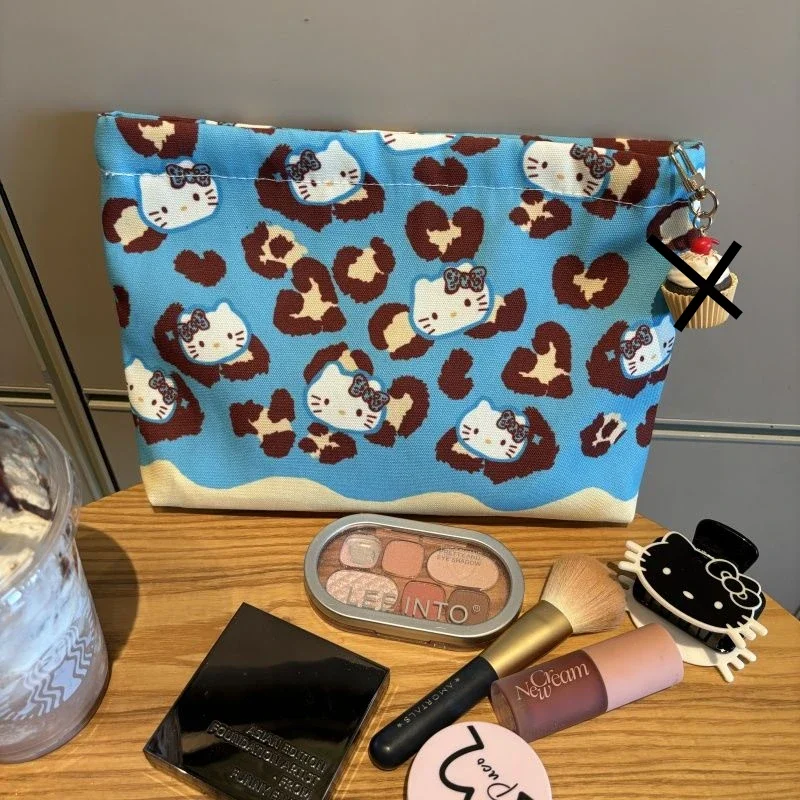 Hello Kitty MINISO Opbergtas Anime Draagbare Clutch Bag Grote Capaciteit Make-up Tas Cartoon Waszakken Leuke Cosmetische Zakken Cadeau