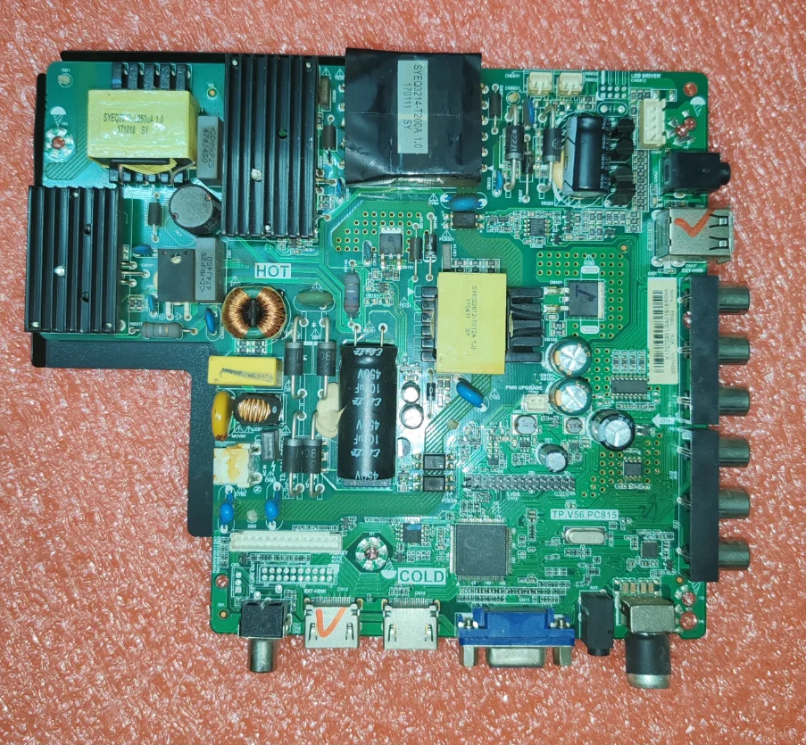 TP.V56.Pc815 Large screen general LED TV motherboard multi system compatible English menu remote control  for 1920x1080  900ma