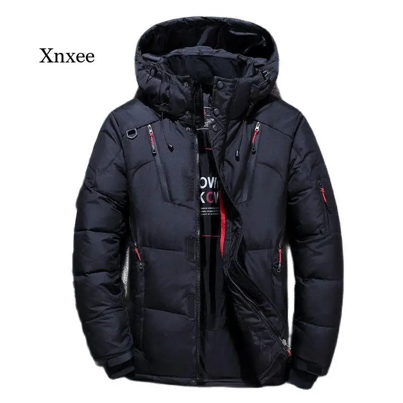 2022 Winter Jacket Men White Duck Down Parkas Men's Thick Warm Snow Parkas Overcoat Windbreaker Hooded Parkas Coat Hombre