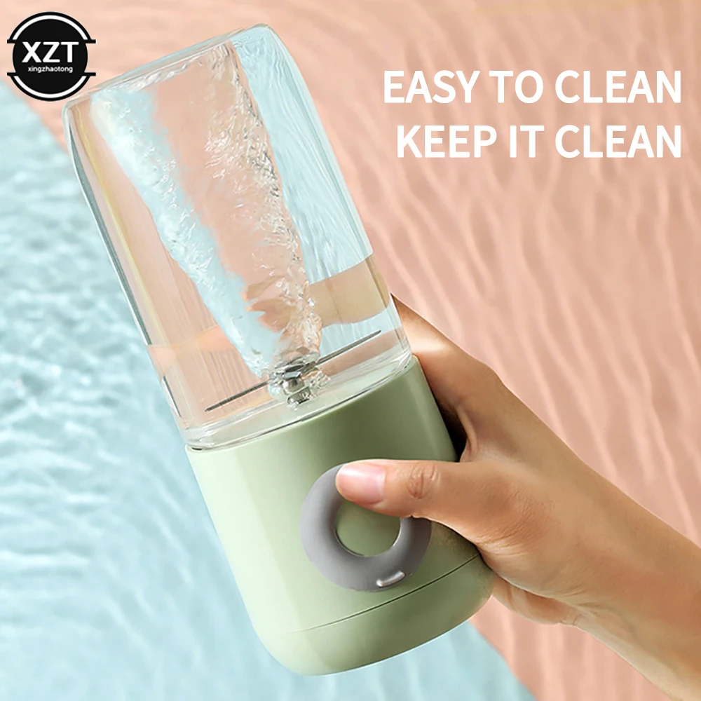 6 Blades Juicer Blender Portable USB Rechargeable Mini Home Wireless Fruit Juicer Machine Food Processor Makers Juice Extractors