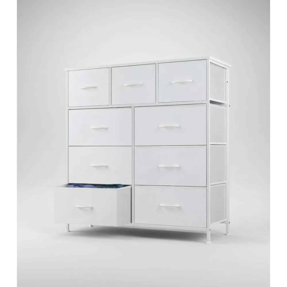 

Тканевый комод с 9 ящиками и деревянной столешницей — универсальный органайзер для спальни, шкафа и гостиной