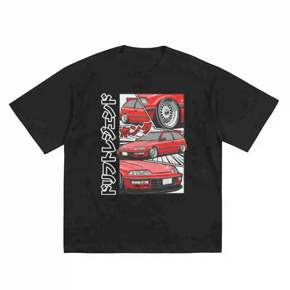 JDM Tuning Car Drift Racing 252Gsm Short Sleeve Tee 100% Cotton T-Shirt