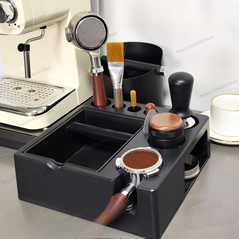 For Coffee Utensils Storage Rack, Multi Compartment Multifunctional Storage Rack, Powder Press Holder