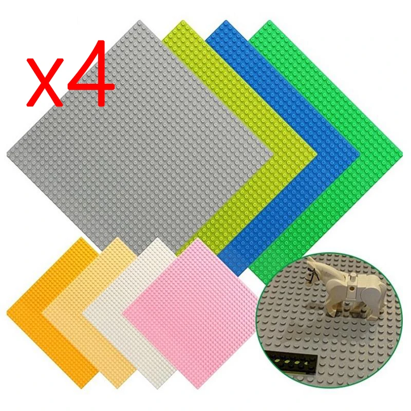 4pcs Multi-color 16*32 32*32 Dot Grey Black Green Building Mat Board Classic Compatible with All Band Building Block Baseplate