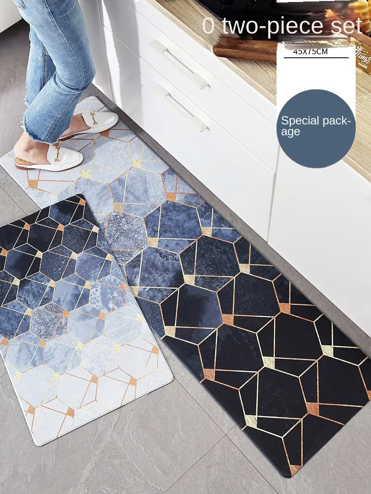 Nordic Kitchen Floor Mats Can Be Scrubbed and Dirty Mats Enter The Door Household Entry Door Disposable Waterproof floor mat