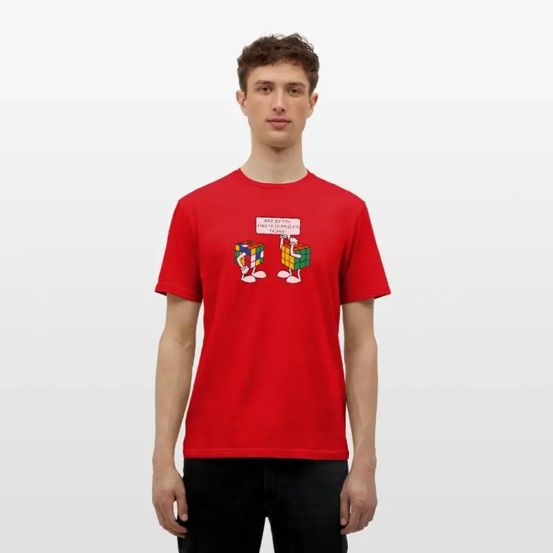 The Rubik's Cube Humor Makes Things Complicated (Men's T-shirt) Cotton Bestseller