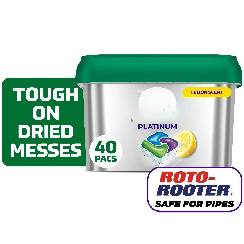 

Dishwasher Pods, Dishwasher Detergent, Dish Detergent Soap, Lemon, 40 Count