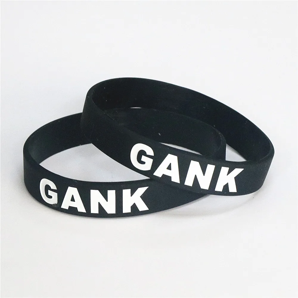 1PC Game CARRY SOLO GANK OFFLINE SUPPORT Silicone Bangles & Bracelets Letter Debossed Sport Wristbands Men Gift Jewelry SH008