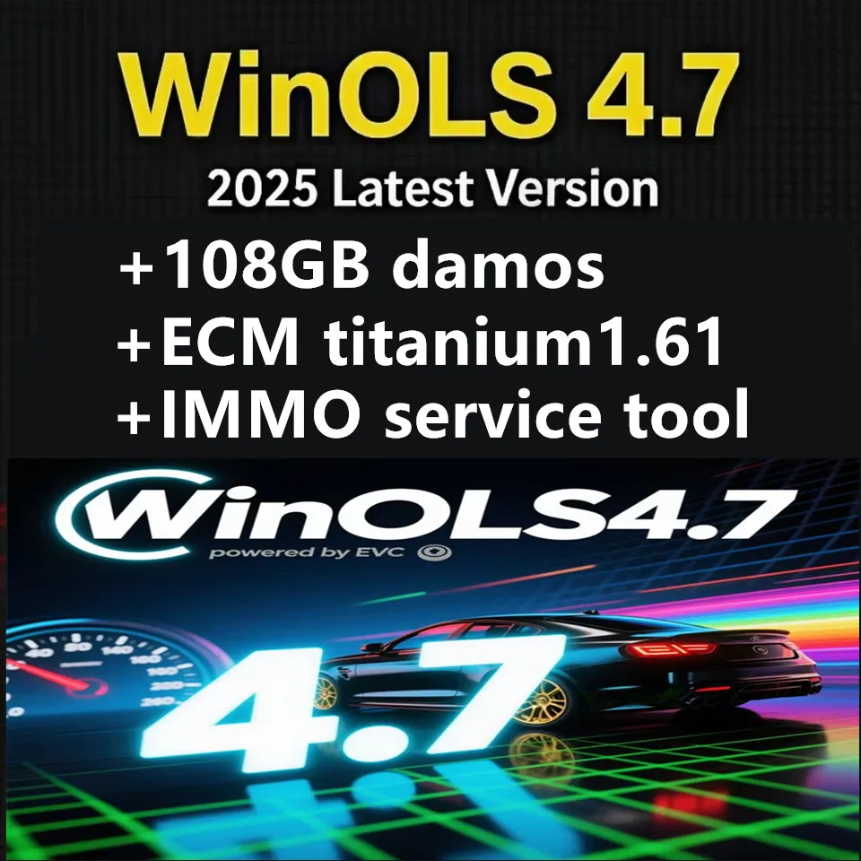 Winols 4.7 Vollaktiviert +108GB Damos + ECM TITANIUM 1.61 + IMMO SERVICE Tool 4 in 1 für Windows 7 10 11 + Installationsvideo