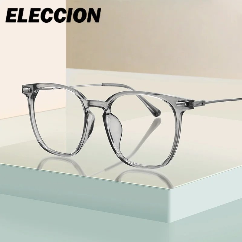 ELECCION lentes graduadas ultraligeras TR90 calidad redonda moda hombres mujeres gafas Framen gafas presbicia miopía