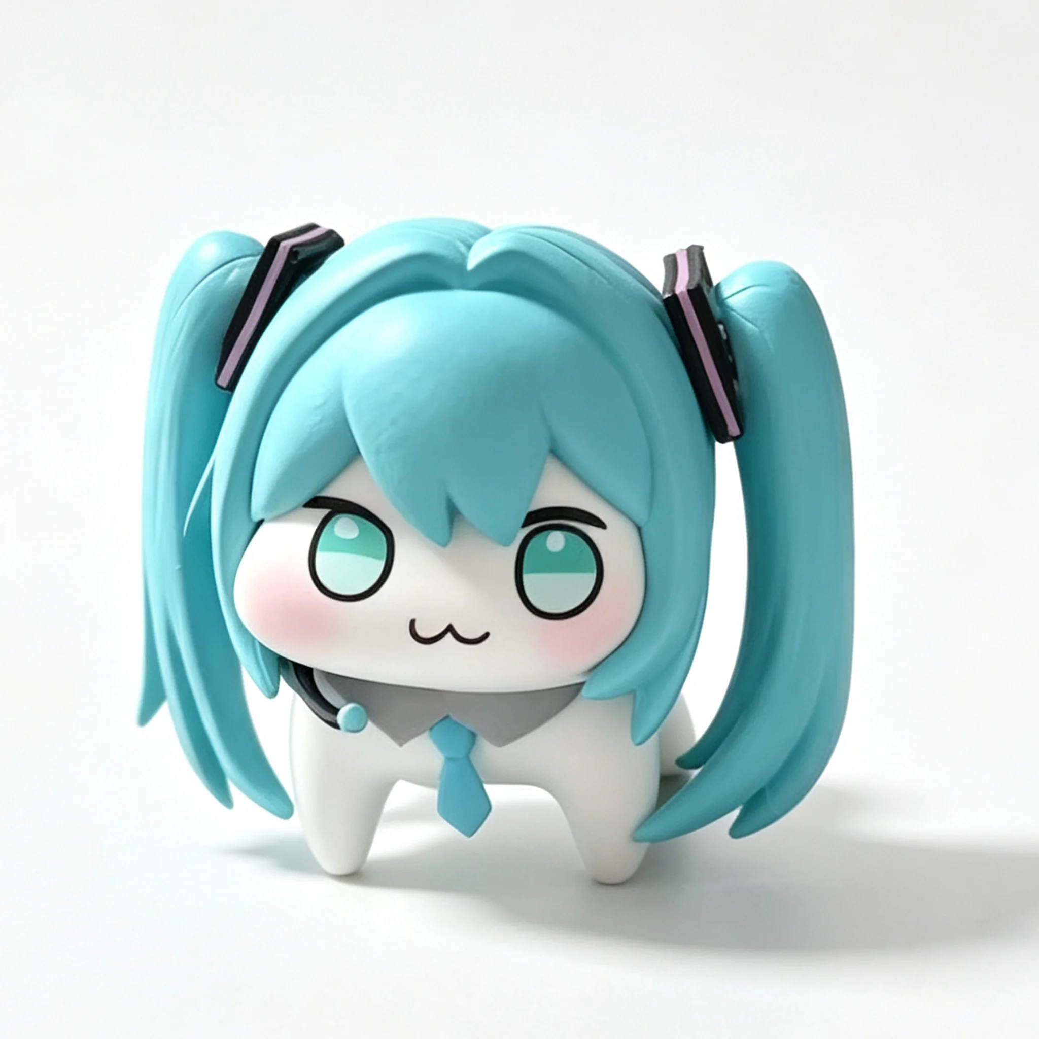 Q Version Blue Twin Tail Anime Figure Cute Kawaii PVC Doll Desktop Decoration Toy Gift For Fans