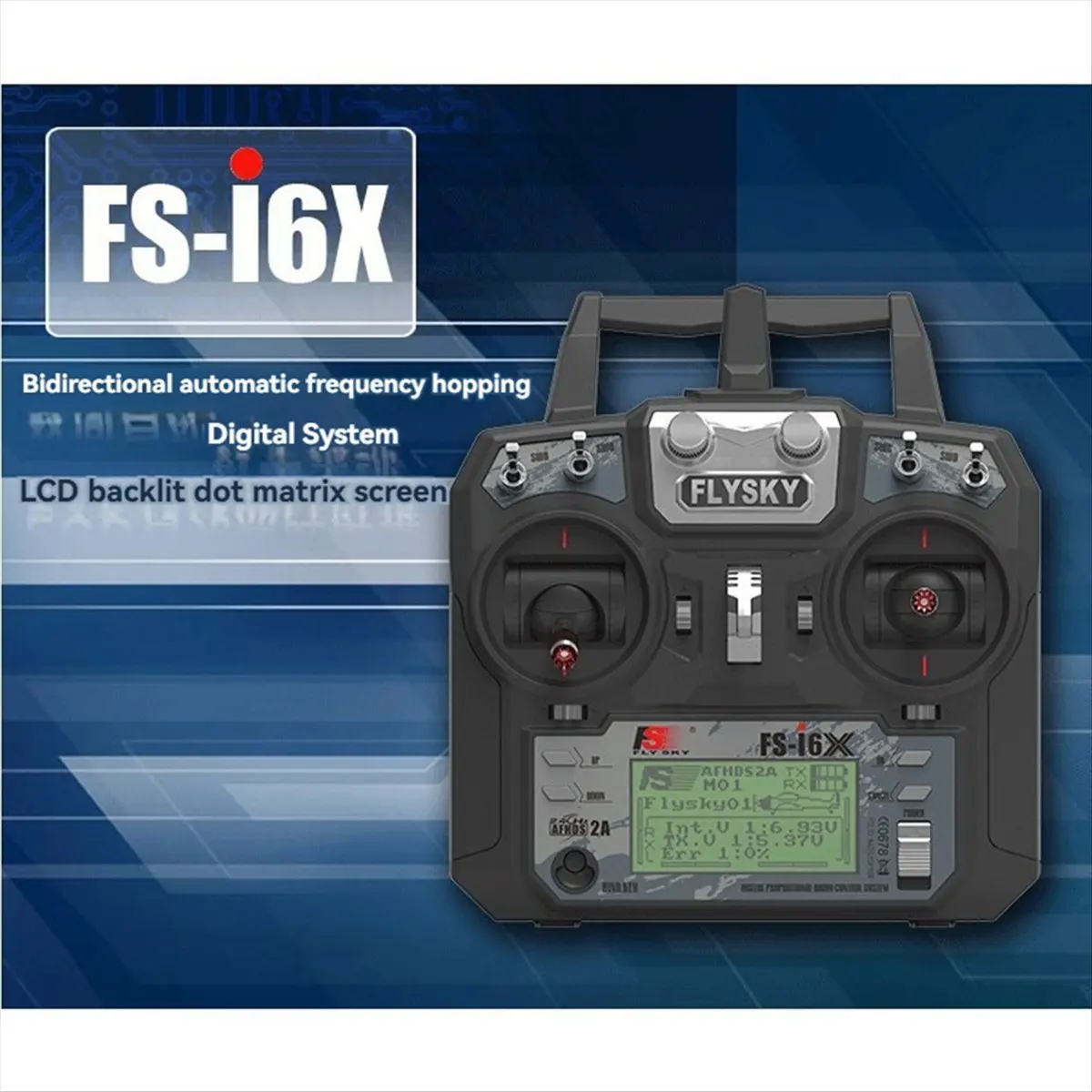 CCDDBG FLYSKY FS-I6X RC Transmitter with IA6B Receiver 6-10CH for RC Airplane Helicopter FPV Racing Drone B