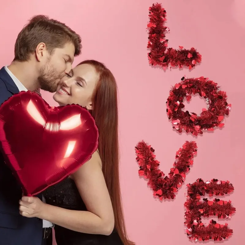 

New Valentine's Day Color Bar Love Pulling Flower Hair Bar Valentine's Day Confession Love Atmosphere Decoration