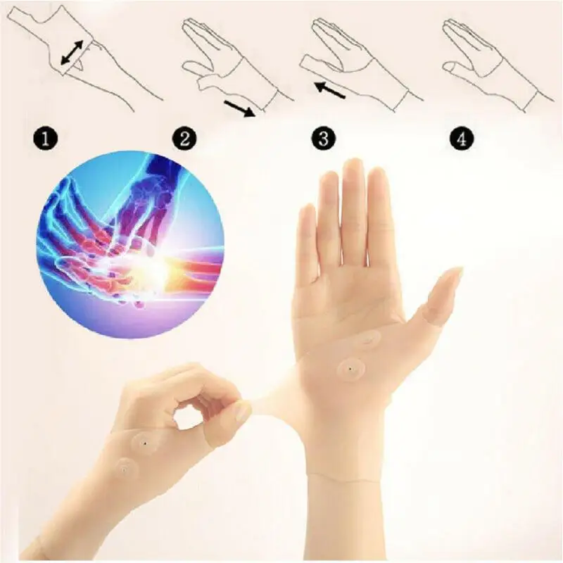 Magnetic Therapy Wrist Gel Tendinitis Brace Silicone Thumb Glove Support Corrector Right Left Hand Arthritiss Pain Relief 1pc