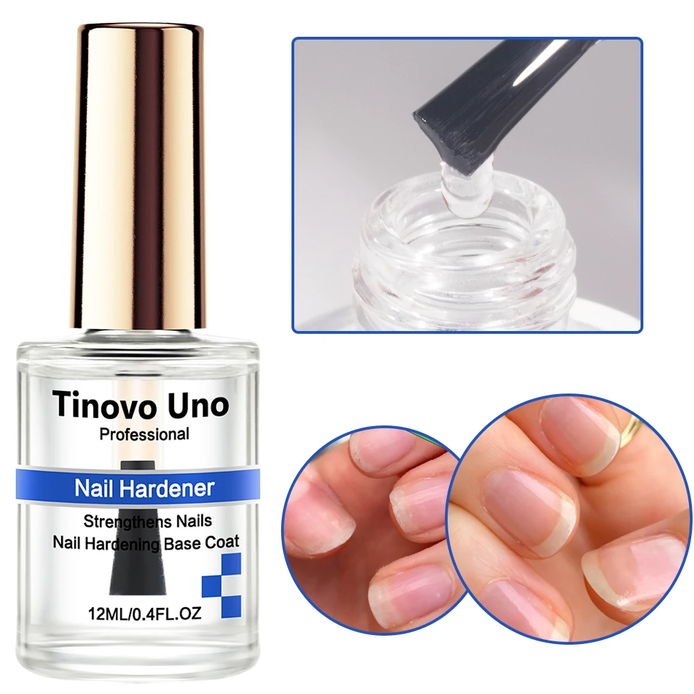 Tinovo Uno 12Ml Nagel Verharder Geavanceerde Formule Versterker Nagel Groei Systeem Base Coat Lucht Droge Clear Nagellak Verzorging