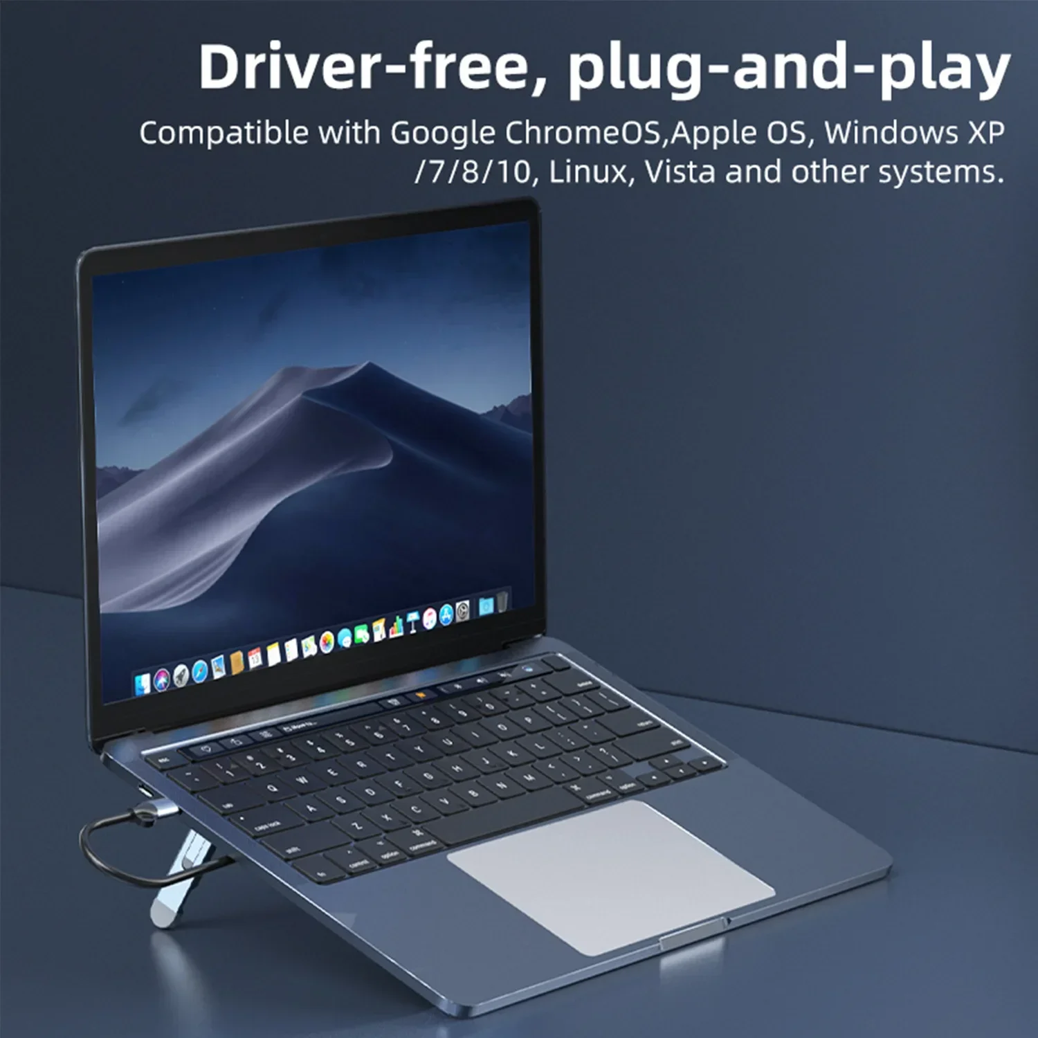 USB C Laptop Docking Station Stand Dock Tablet Stand 6 in 1 Hub 4K HDMI-compatible 3.0 PD 100W Type Hub for M - Image 4